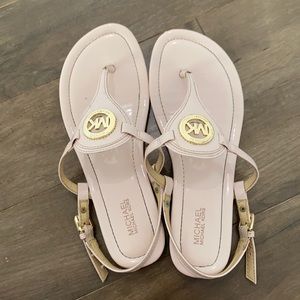 Michael Kors sandals.  Light pink and comfortable!